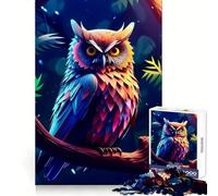 Amazing Owl d Jigsaw Puzzle for Adults 1000 Pieces Mind Power Restful Escape Uniform Edges Best Gift (38x26cm)