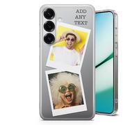 AMAZING Personalised Custom Case for Samsung Galaxy A15 5G Flexible TPU Case Design Your Cover with Images Photo Text - Polaroid Style 2 Photos