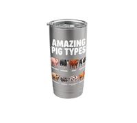 Amazing Pig Types Educational Farm Animal Species Chart Stainless Steel Insulated Tumbler