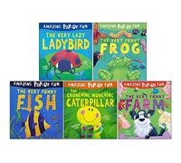 Amazing Pop-Up Fun 5 Books Set Collection (Lazy Ladybird, Funny Frog, Funny Fish, The Crunching Munching Caterpillar, Funny Farm)