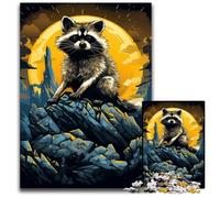 Amazing Raccoon Jigsaw Puzzles for Adults 1000 Piece Wooden Jigsaw Puzzles for Adults Ideal And Home Decor 1000 PCS(75x50cm)