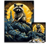 Amazing Raccoon Puzzle 1000 Pieces Jigsaw Paper Jigsaw Puzzles Interactive Family Game Ideal Family Activity Game 1000 PCS(38x26cm)