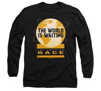 Amazing Race Waiting World Mens Long Sleeve T Shirt, Black, Medium