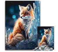 Amazing Red Fox Puzzles for 1000 Piece paper Jigsaw Puzzles for Adults Home Decor Brain Teaser Game for TeenagersFamily Interaction 1000 PCS(38x26cm)