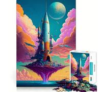 Amazing Rocket The Sea 1000-piece Jigsaw Puzzles Brain Fun Training Seamless Fit Precise Pieces Fascinating Hobby for Idle Moments (50x75cm)