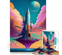 Amazing Rocket The Sea Jigsaw Puzzle 1000 Piece Focus Boost Fun Advanced Laser Cutting Tech Travel-friendly Brain Game Gift (38x52cm)