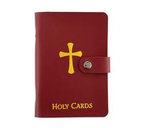 Amazing Saints Holy Card Holder Maroon Carrying Case up to 40 Cards