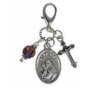 Amazing Saints Saint Anthony Saint Francis Medal Charm with Clip