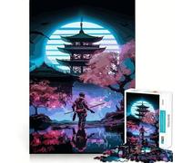 Amazing Samurai Japan Adult Jigsaw1000 Pieces Cognitive Boost Game No Gap Tight Fitting Design Birthday Gift Brain Teaser Toy (38x26cm)