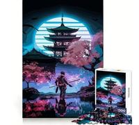 Amazing Samurai Japan Jigsaw 1000 Pieces for Teenagers Mind Recall Pleasant Downtime Firm Interlock Unique Xmas Gift (38x52cm)