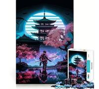 Amazing Samurai Japan Jigsaw Puzzle 1000 Piece Focus Boost Fun Advanced Laser Cutting Tech Travel-friendly Brain Game Gift (50x75cm)