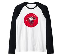 Amazing Samurai Santa Costume for Christmas Ninjas Raglan Baseball Tee