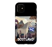 Amazing Scottish Unicorn Graphic with Scotland Nature View Case for iPhone 11