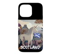 Amazing Scottish Unicorn Graphic with Scotland Nature View Case for iPhone 14 Pro Max
