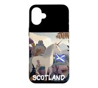 Amazing Scottish Unicorn Graphic with Scotland Nature View Case for iPhone 16 Plus