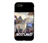 Amazing Scottish Unicorn Graphic with Scotland Nature View Case for iPhone SE (2020) / 7/8