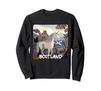 Amazing Scottish Unicorn Graphic with Scotland Nature View Sweatshirt