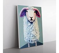 Amazing Sheep Canvas Wall Art Print 24x16 Inch
