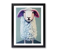 Amazing Sheep Framed Wall Art Print A2 Black