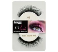 Amazing Shine Human Hair False Eyelashes - 01