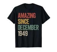Amazing Since December 1949 76th Birthday Vintage Christmas T-Shirt