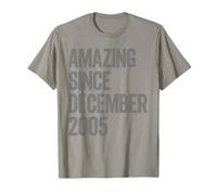 Amazing Since December 2005 Vintage 20th Birthday Christmas T-Shirt