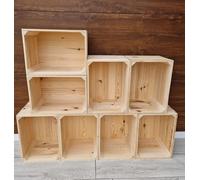 Amazing smaller strong rustic natural wooden crates, perfect for storege Storage, there are clean and solid (8)