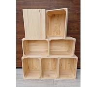 Amazing smaller strong rustic natural wooden crates, perfect for storege Storage, there are clean and solid (7)