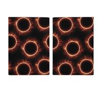 Amazing Solar Eclipse Pattern Travel Passport Wallet Credit Card Holder Cover Case Protector