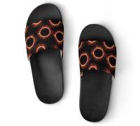 Amazing Solar Eclipse Pattern Women's House Slippers for Men Shower Slides Bathroom Shoes Sandals 39 (245mm)