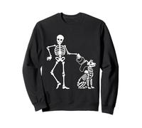 amazing spooky creepy halloween design skeleton dog Sweatshirt