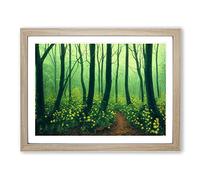 Amazing Spring Forest Framed Print | A3 Oak Framed Wall Art | Ready to Hang | Modern Landscape Picture | Living Room Bedroom Lounge Office