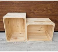 Amazing Strong Rustic Burnt Smaller Storage Wooden Fruit Crates Box-Clean! (2)