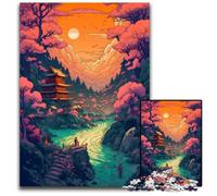 Amazing Sunset 1000Piece Jigsaw Puzzle Paper Jigsaw Puzzles for Adults Perfect for Family Fun on Christmas Thanksgiving Birthdays & Easter 1000 PCS(38x26cm)