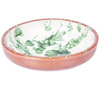 Amazing Tableware - Bowls, Platters & Jugs Terracotta Splatter Bowl, Green, 20.5 x 20.5 x 6.5 cm