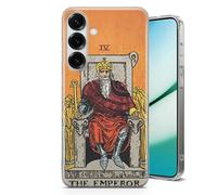 AMAZING Tarot Card The Emperor - Phone Case for Samsung Galaxy Ultra,26,25,24,23,22,17,56,36,A,S,FE Series - Crystal Clear Shockproof TPU Protective Cover