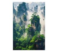 Amazing Temple The Rock Wooden Jigsaw Puzzle for Adults, 1000 PCS
