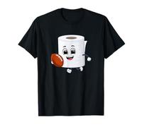 Amazing Toilet Paper Look with American Football in Hands T-Shirt