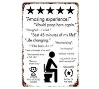 Amazing Toilet Vintage Metal Signs Funny Bathroom Decor For Bar Cafe Pub Home - Would Poop Here Again - Toilet Contest Wall Decoration 11.8 x 7.8 inches