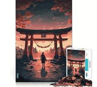 Amazing Torii Gate Japan Jigsaw Puzzle 1000 Piece Mental Fun Game No Gap Tight Fitting Design for Family Gatherings (50x75cm)