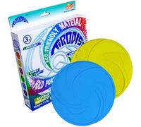 AMAZING TOYZ Dog Flying Discs, 2 Pack Dog Frisbee Toys, Soft Rubber Interactive Fetch Toy for Small Medium Large Dogs - Safe for Teeth & Aggressive Chewers, 7.87 Inch