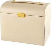 Amazing Trends Graceful Cream Faux Leather Large Three Drawer Jewellery Box