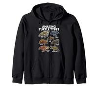 Amazing Turtle Types Sea Turtle Species Educational Zip Hoodie
