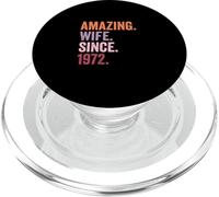 Amazing Wife Since 1972 | 54th wedding anniversary 54 years PopSockets PopGrip for MagSafe