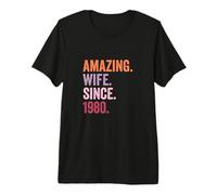 Amazing Wife Since 1980 | 46th Wedding Anniversary 46 Years Premium T-Shirt