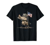 Amazing Wild Hog in Military Look T-Shirt