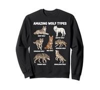 Amazing Wolf Types Animal Species Wolves Nature Sweatshirt