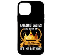 Amazing Women Are Born On 01st Jan New Year Birthday Mom Sis Case for iPhone 12 mini