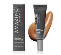 AmazingCosmetics AMAZINGCONCEALER, full coverage long wear concealer makeup for undereye dark circles, acne, blemishes and mature skin, color correcting shades, natural finish