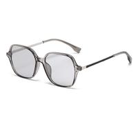 AmazingRose Vintage Rectangular Men's Sunglasses Women's Retro 70s Oversized Classic UV400 Protection Glasses, Transparent/Light Grey, Übergroß